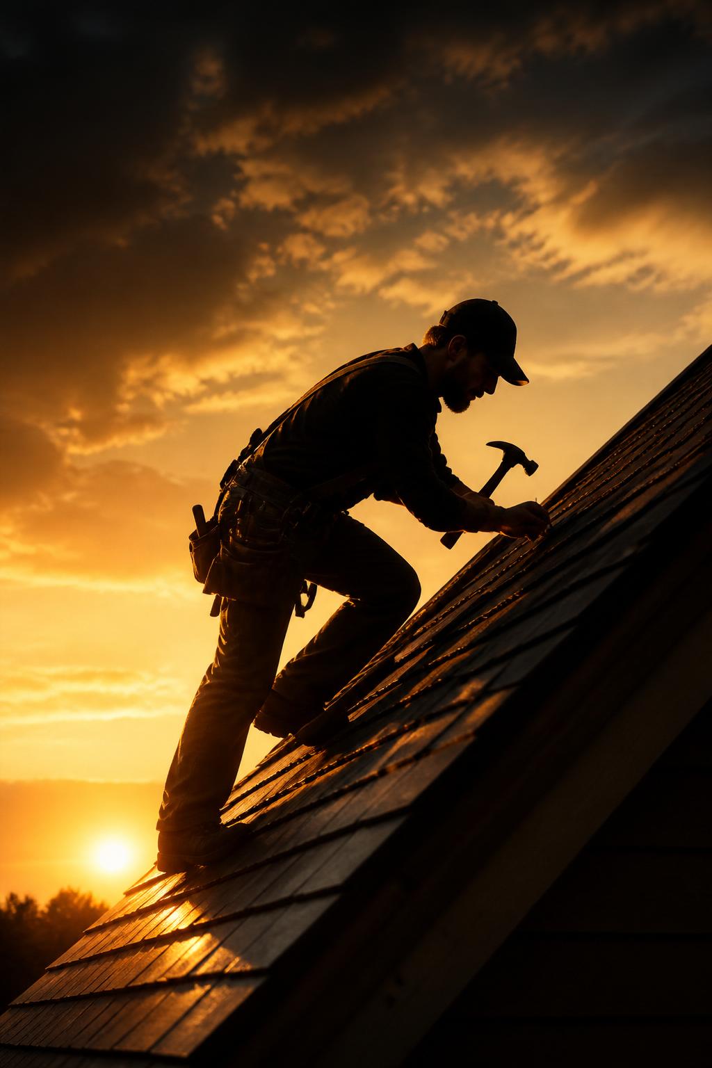 Blackwater craftsman at work at sunset